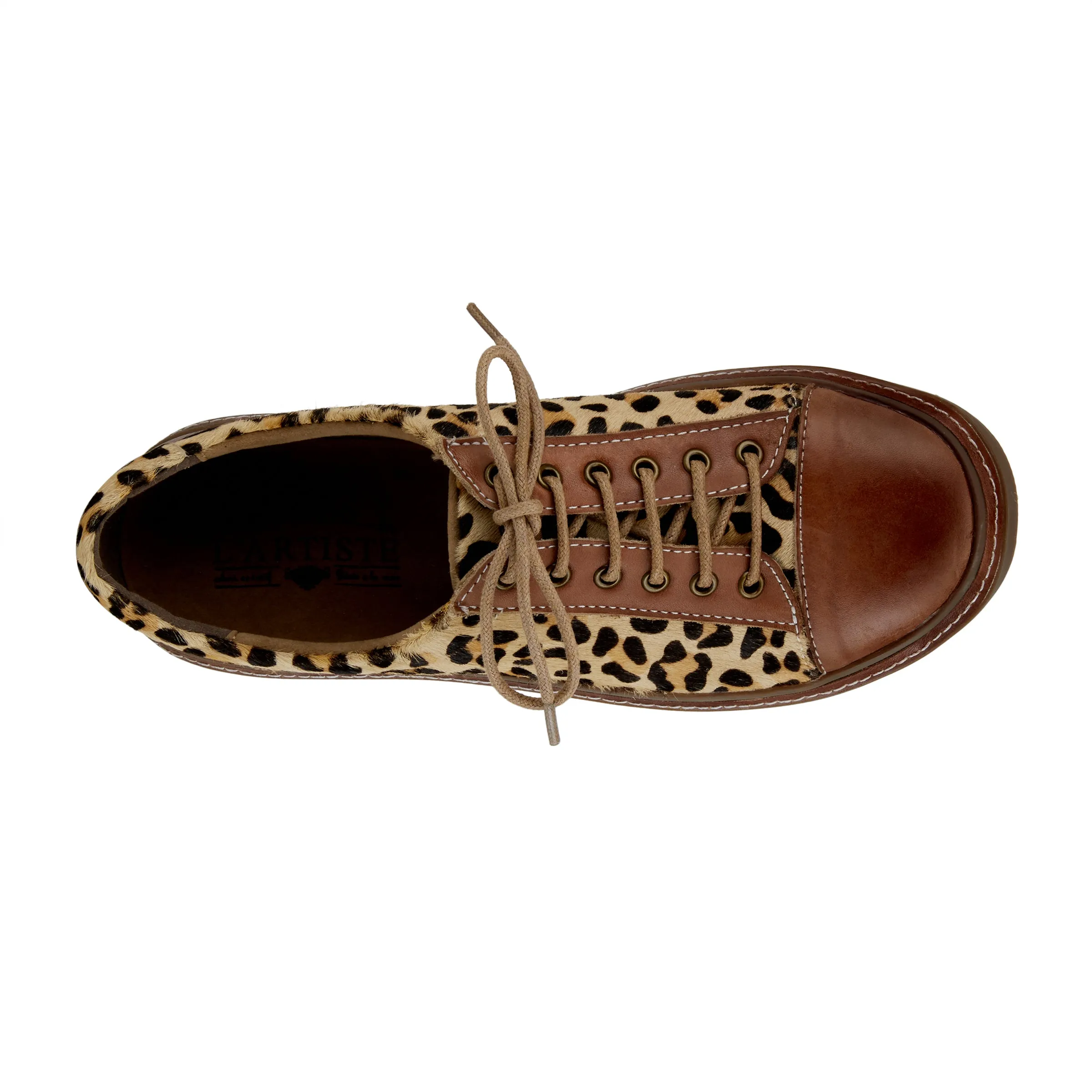 L'ARTISTE LIBBI-LEOPARD LACE-UP SHOE