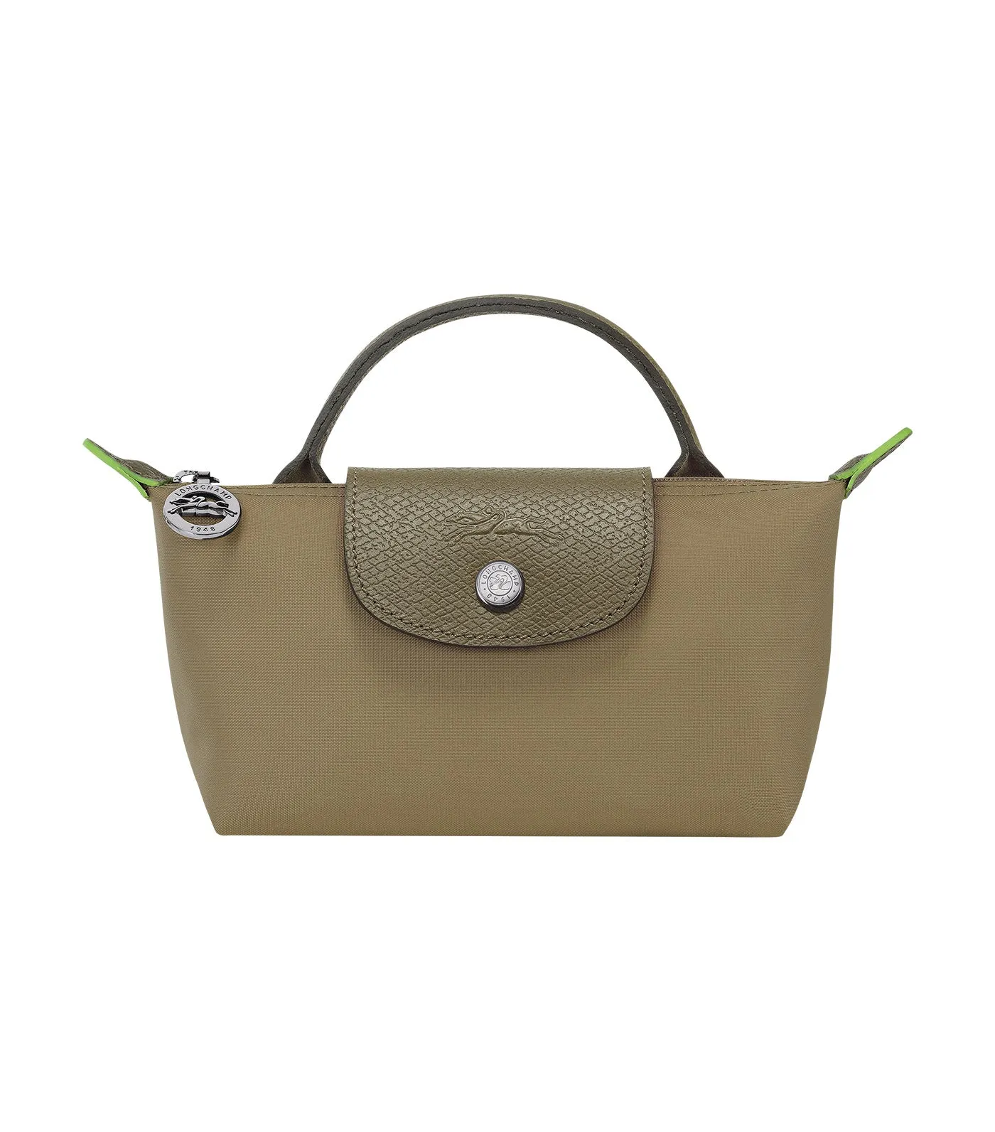 Le Pliage Green Pouch with Handle Artichoke