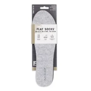 Light Heather Grey FLAT SOCKS | Washable No Show Sock Insert Cushion