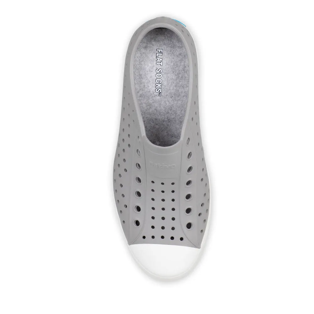 Light Heather Grey FLAT SOCKS | Washable No Show Sock Insert Cushion