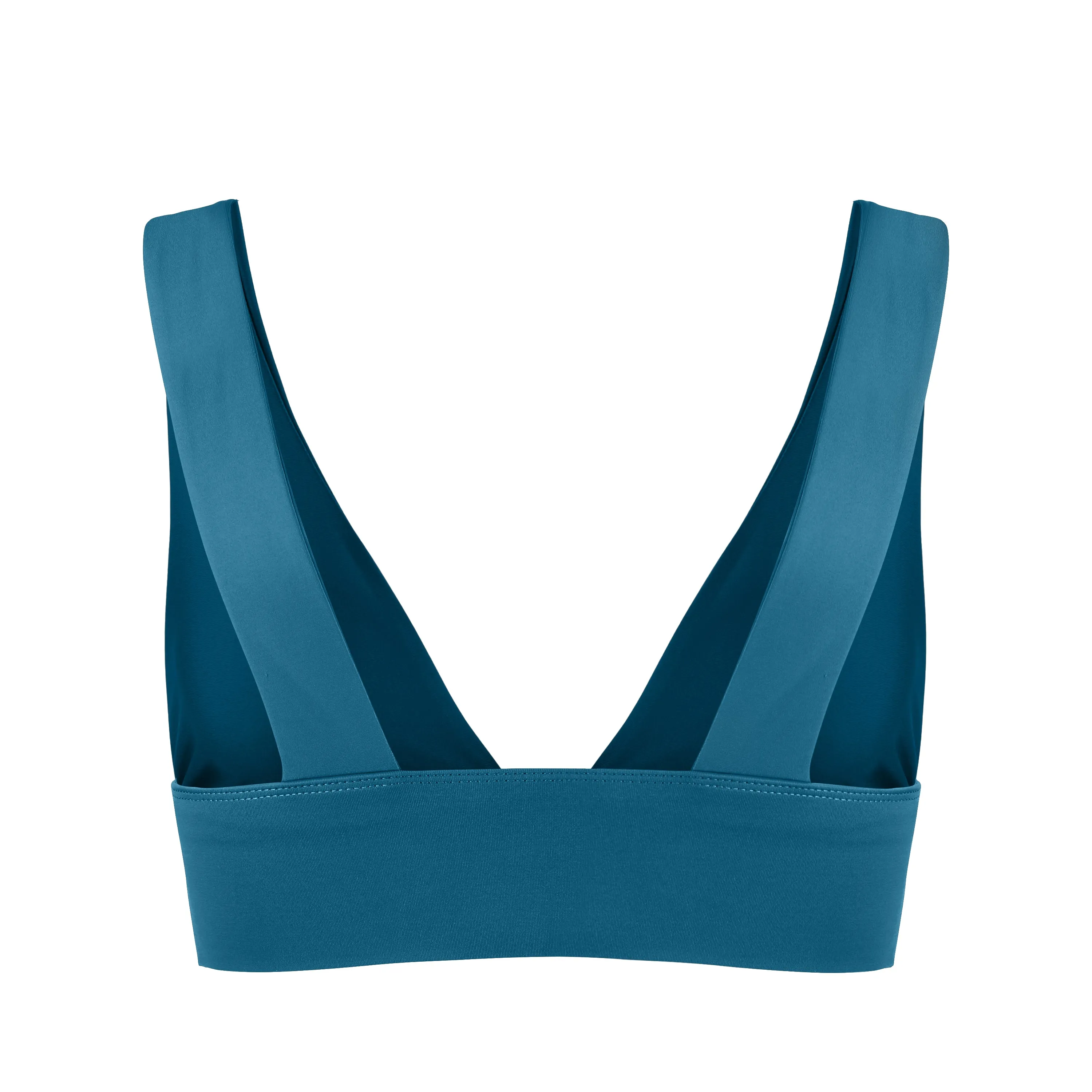 Lykke Deep Plunge Sports Bra | Recycled Nylon | Aegean