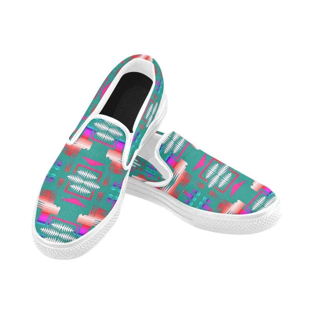 May Skies Sage Women's Unusual Slip-on Canvas Shoes