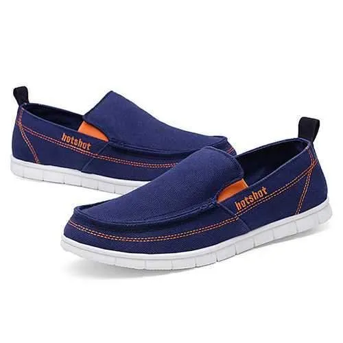 Men Breathable Casual Canvas Cloth Loafers Slip On Flats