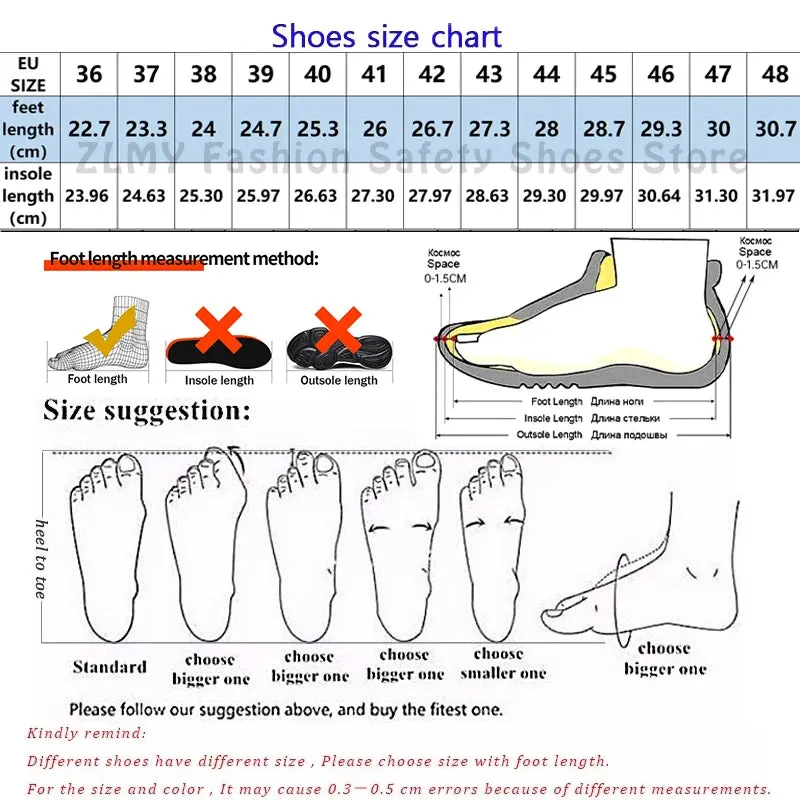 Men's Anti-stab Steel Toe Safety Shoes, Puncture-Proof, Breathable