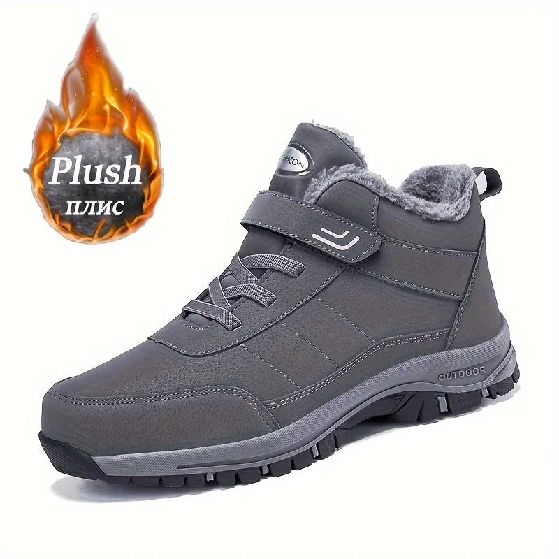 Mens Antiskid Snow Boots Warm Stylish  Perfect for Outdoor Activities