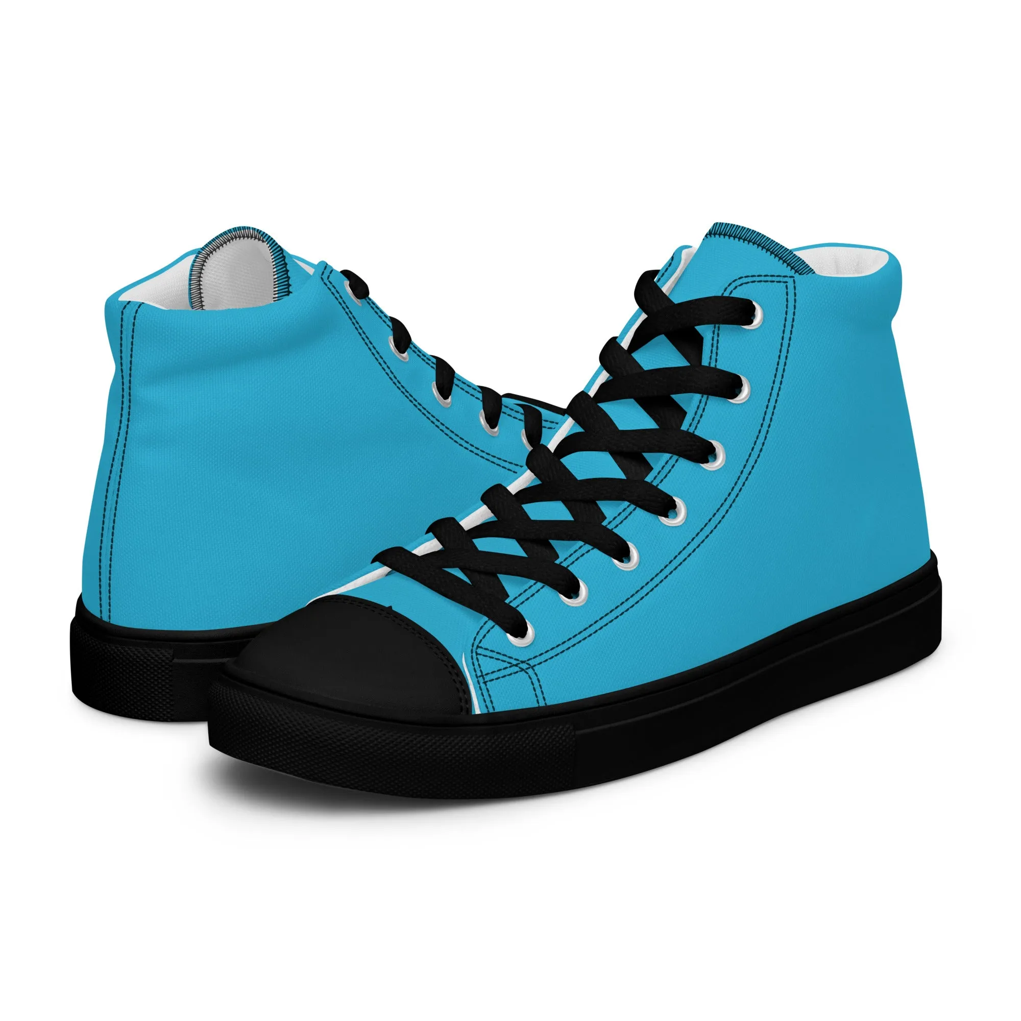 Men’s Aqua Blue High Top Shoes