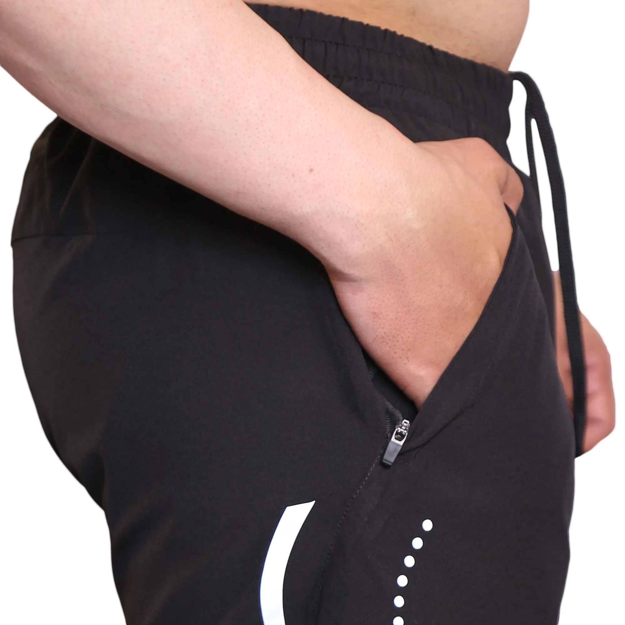 Men's Black Sports Shorts for Running & Gym