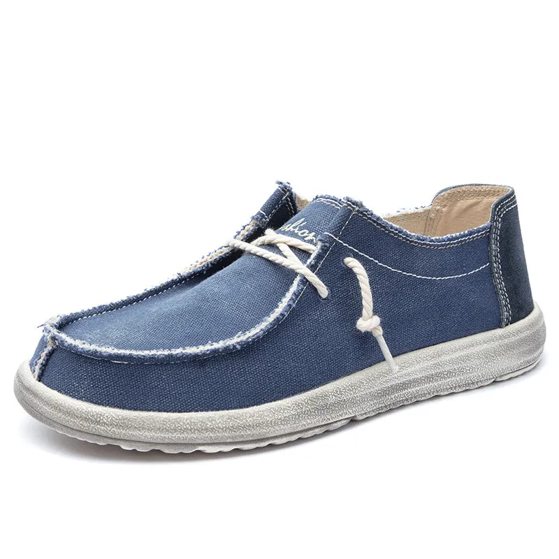 Men's Casual Canvas Shoes Slip on Sneakers Comfort Loafer Deck Shoes Outdoor Fashion Boat Shoes