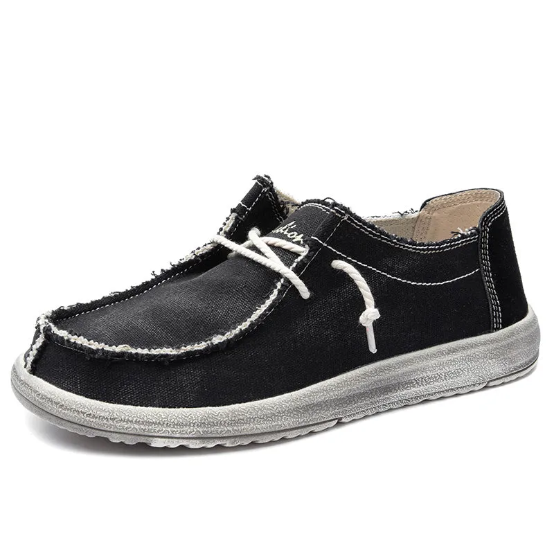 Men's Casual Canvas Shoes Slip on Sneakers Comfort Loafer Deck Shoes Outdoor Fashion Boat Shoes