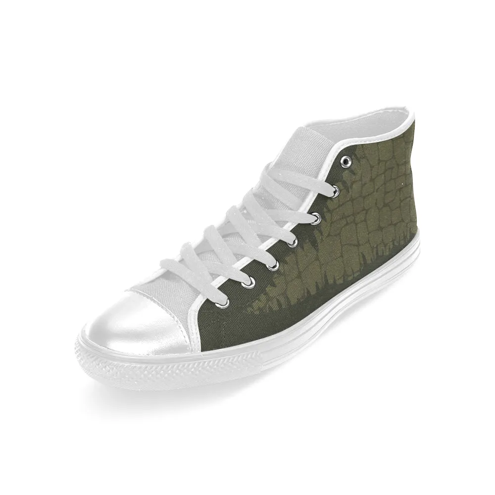 Men's Crocodile Print High Top Canvas Shoes