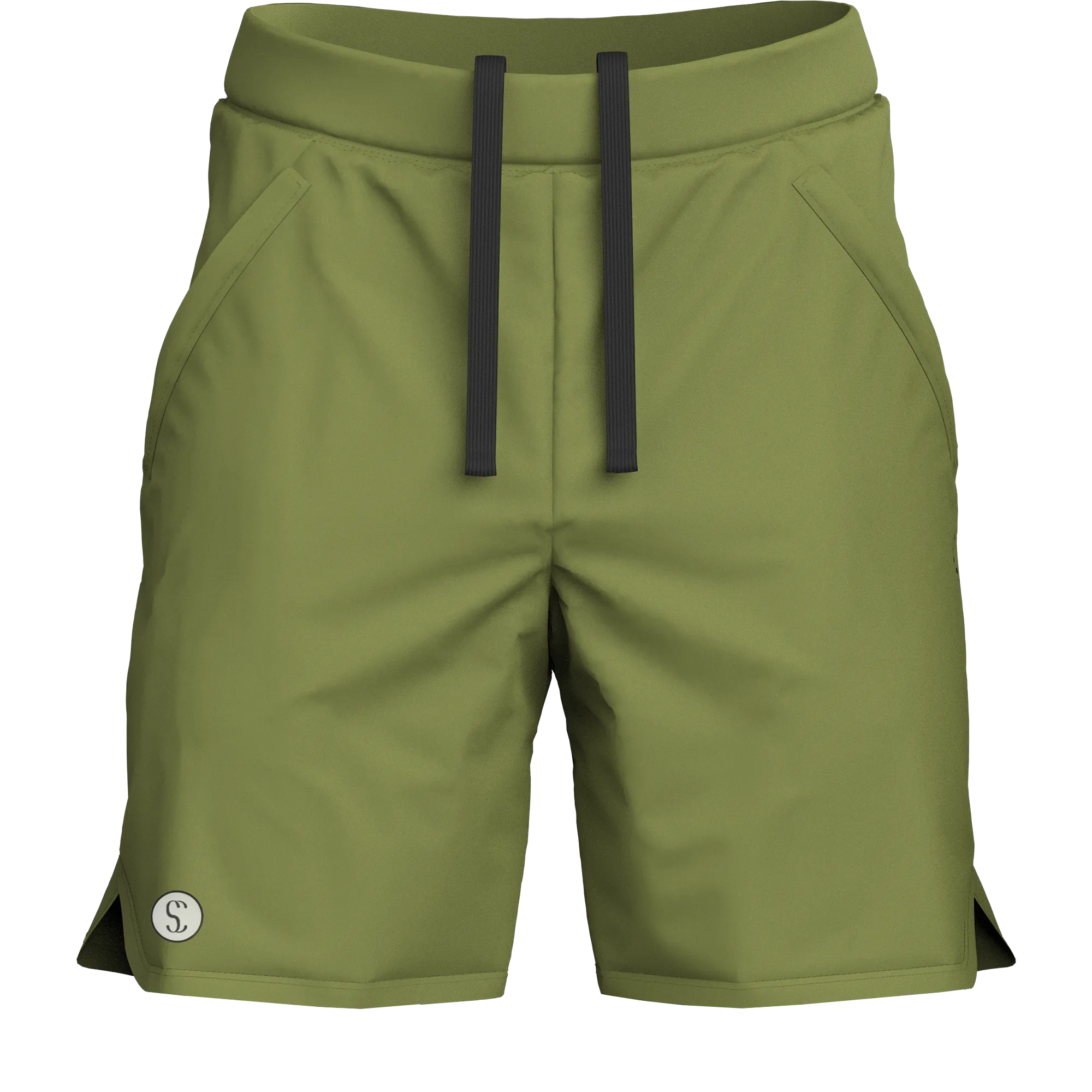 Men's Green Sports Shorts for Running & Gym