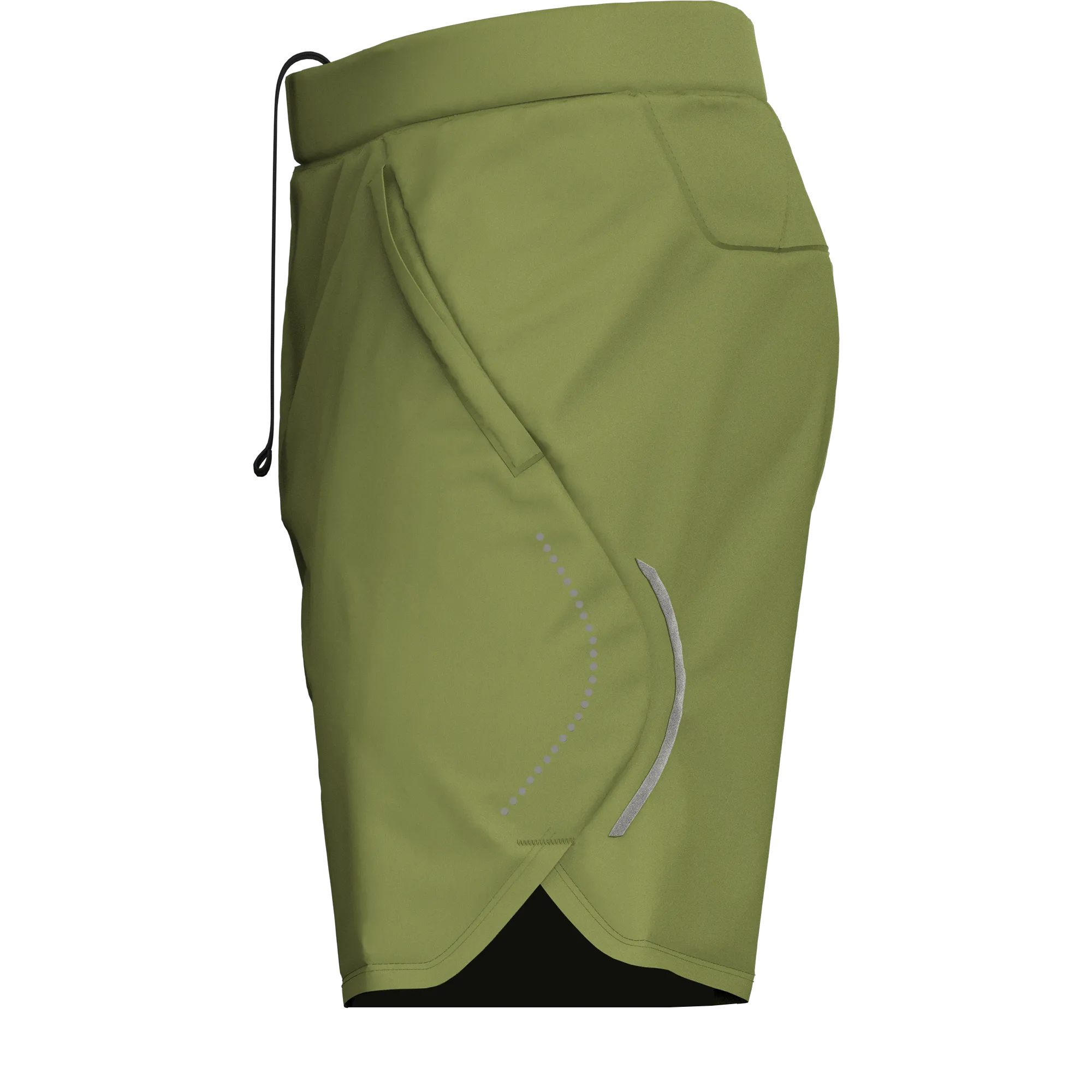 Men's Green Sports Shorts for Running & Gym