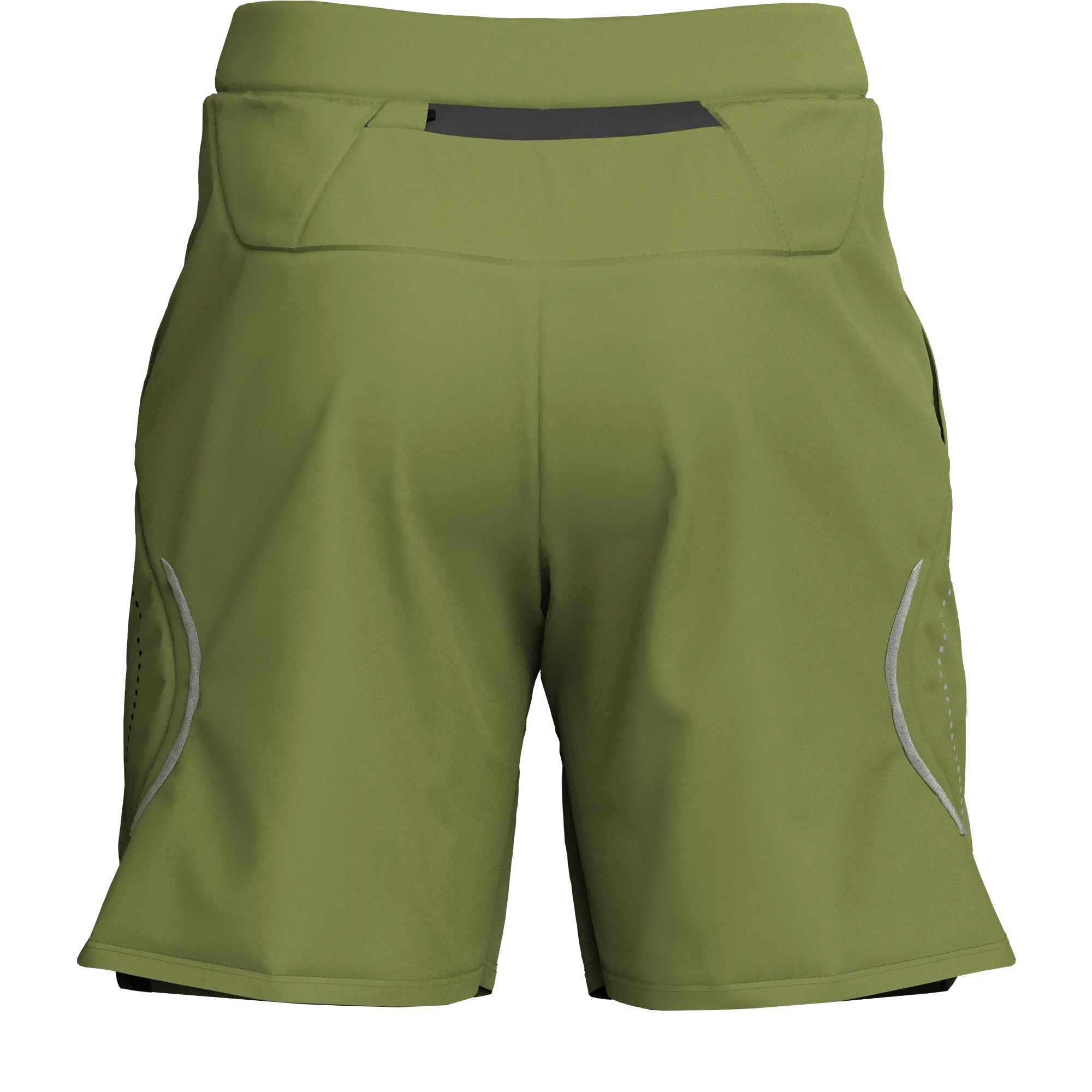 Men's Green Sports Shorts for Running & Gym