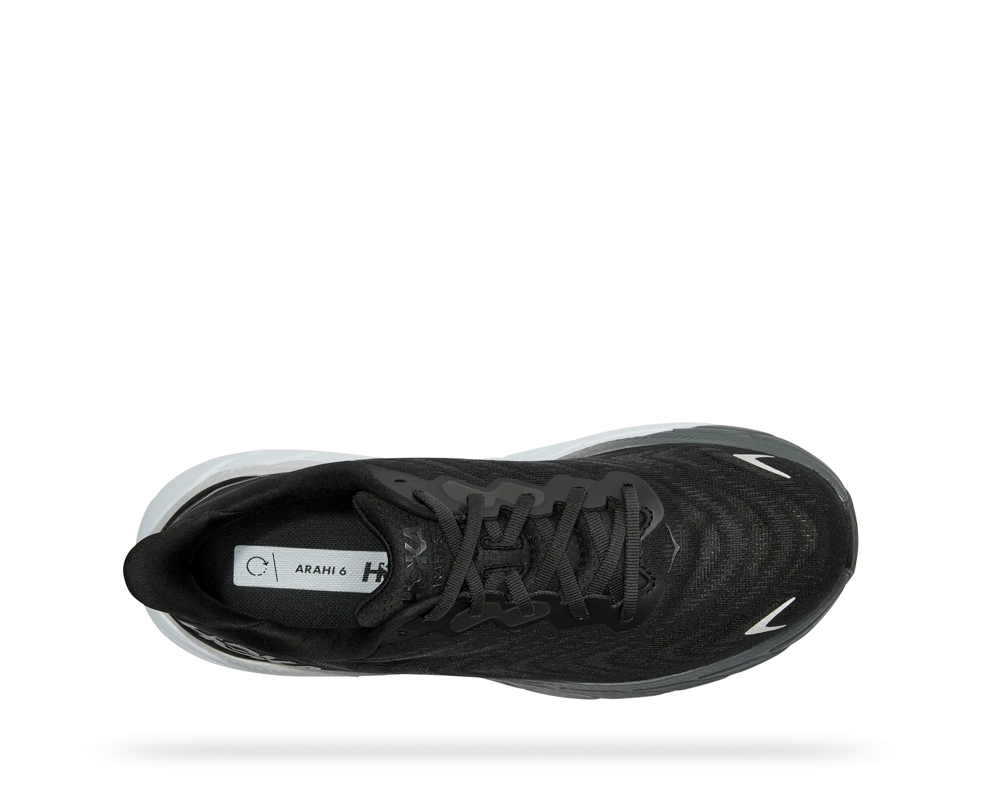 Men's Hoka Arahi 6 Color: Black/White (WIDE WIDTH)