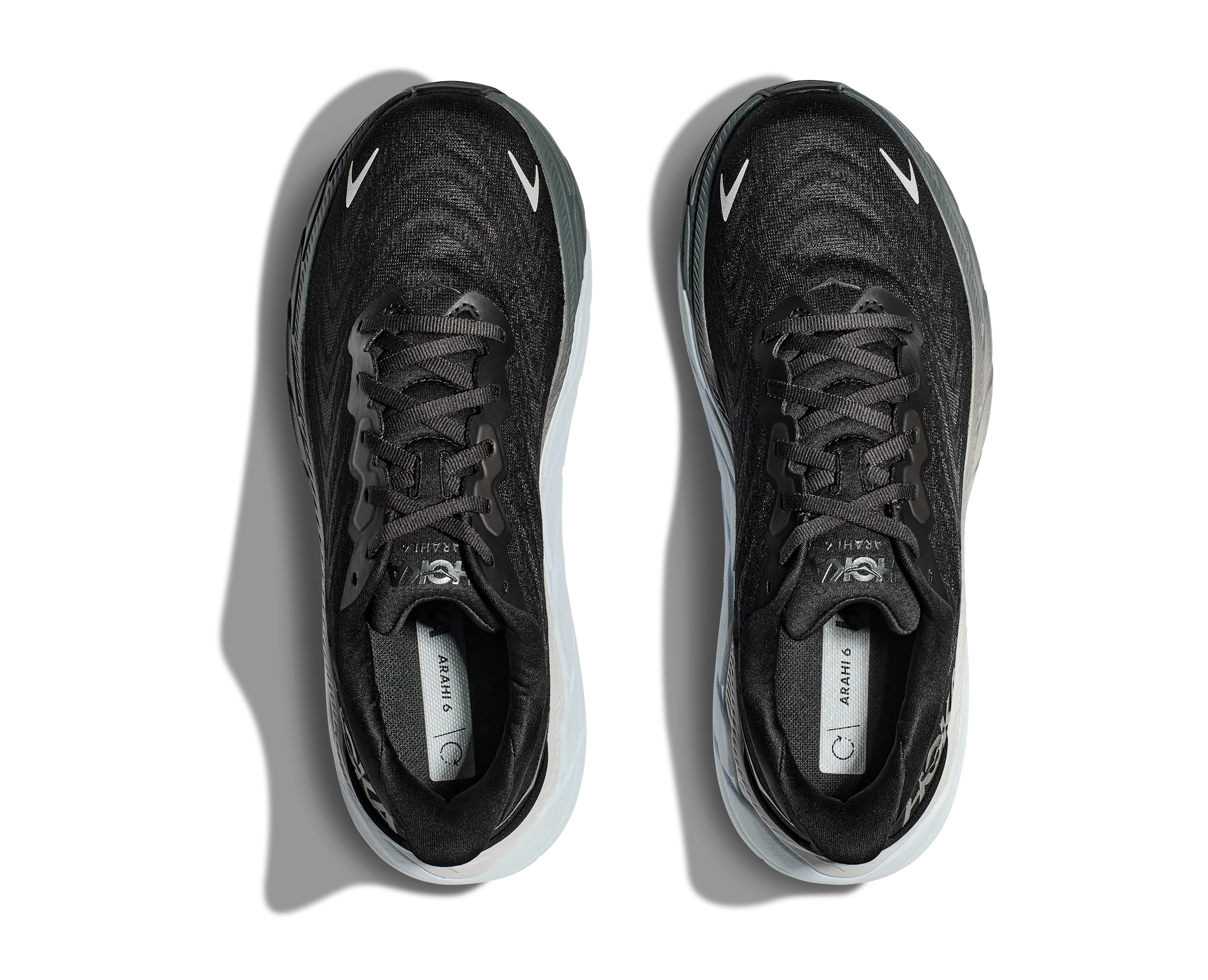 Men's Hoka Arahi 6 Color: Black/White