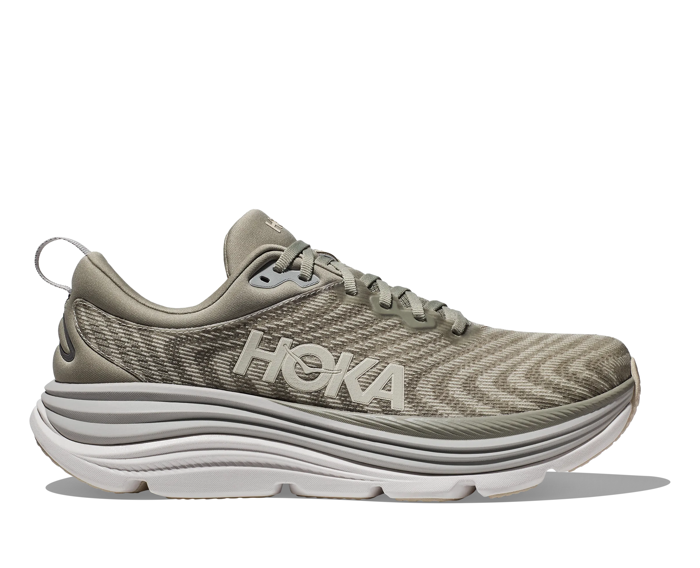 Men's HOKA Gaviota 5 Running Shoe in Barley / Oat Milk