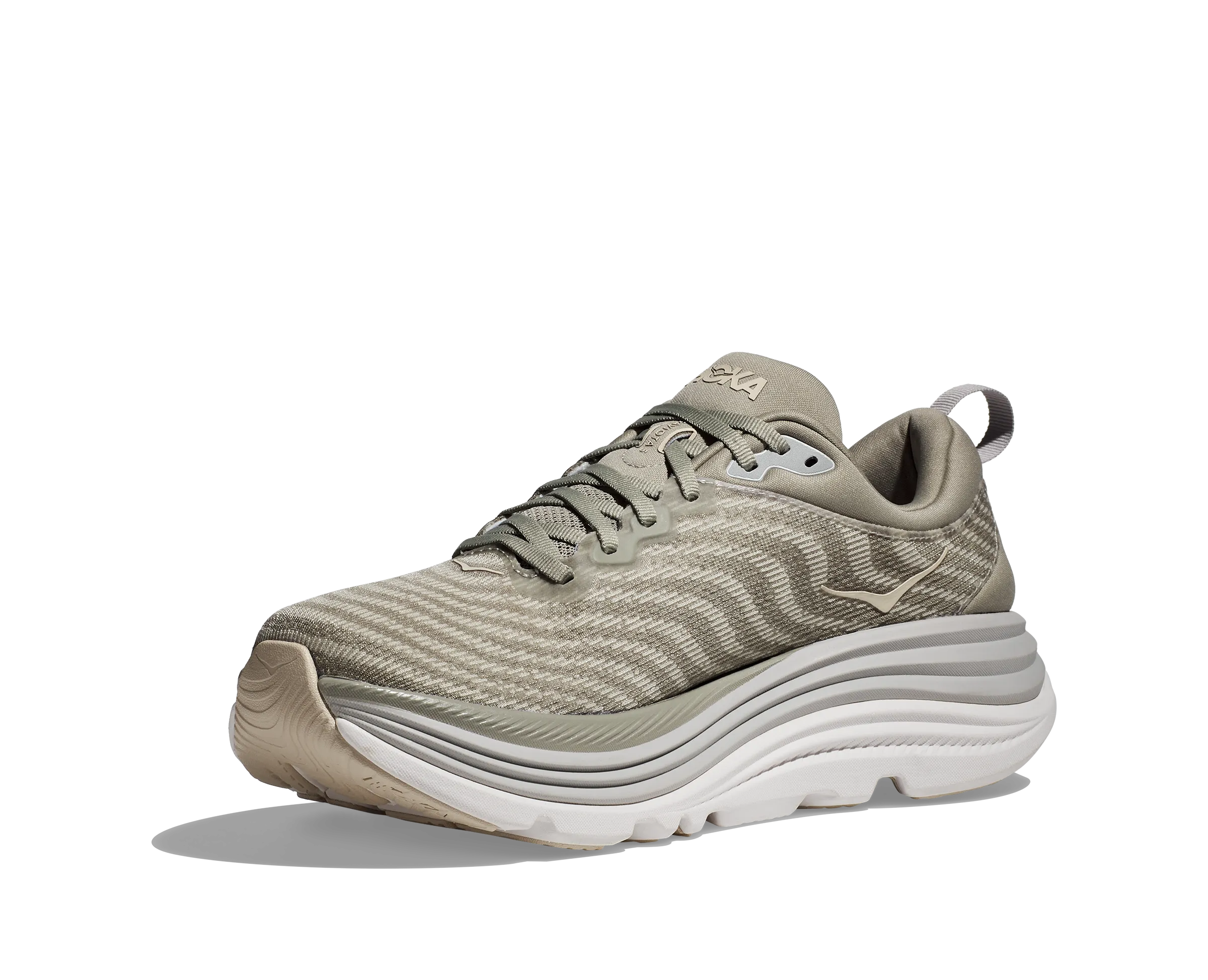 Men's HOKA Gaviota 5 Running Shoe in Barley / Oat Milk