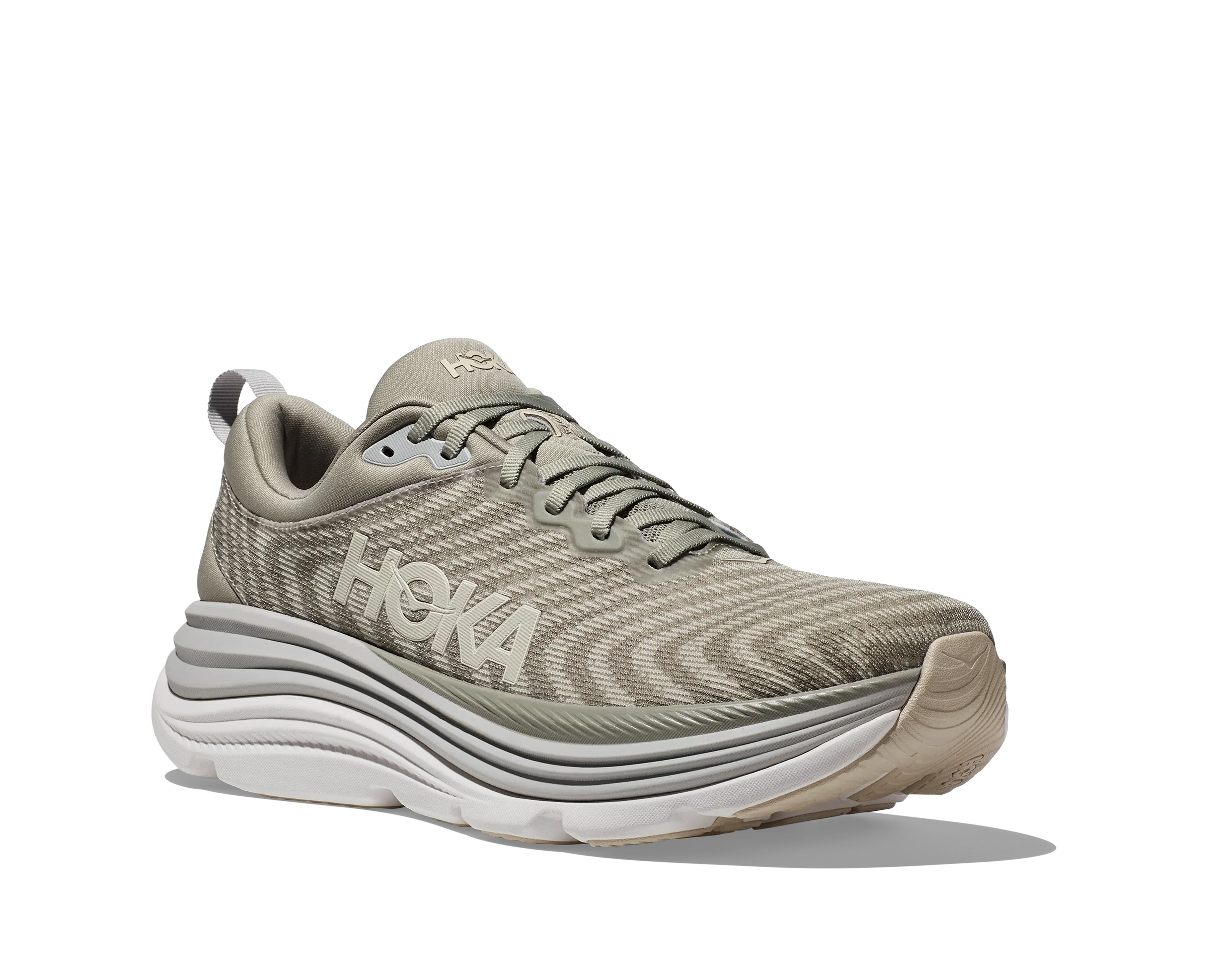 Men's HOKA Gaviota 5 Running Shoe in Barley / Oat Milk