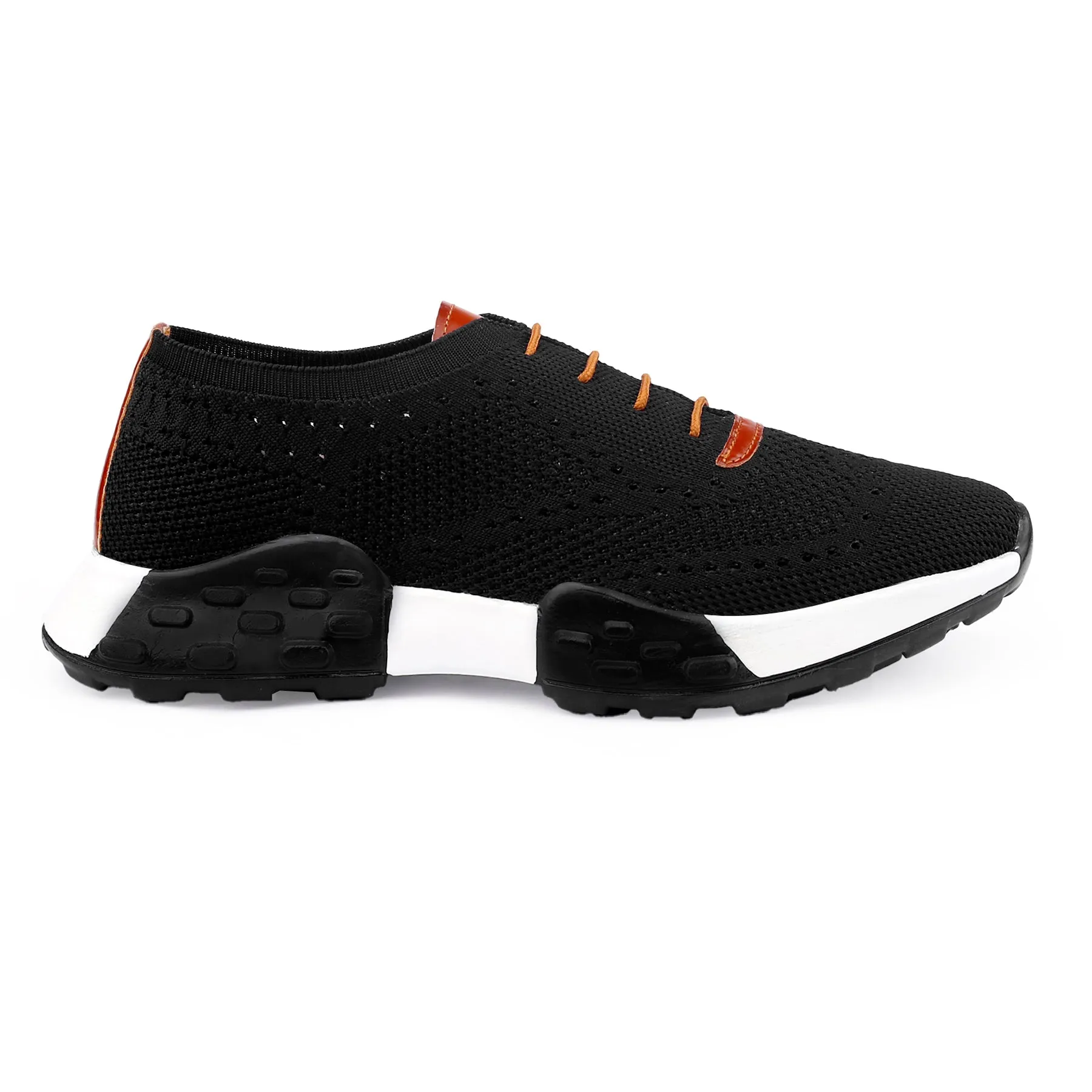 Men's Latest Knitted Upper Casual Brogues Lace-Up Running Shoes