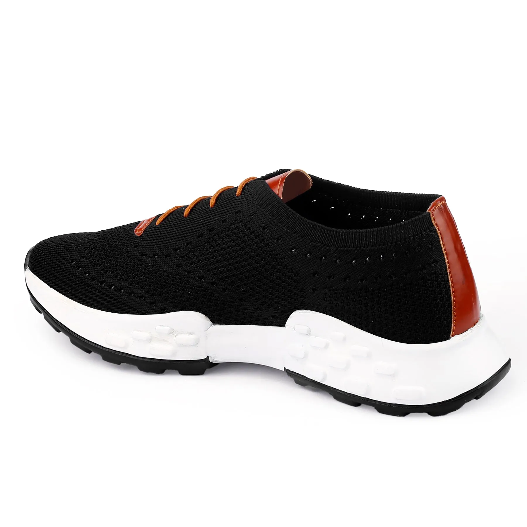 Men's Latest Knitted Upper Casual Brogues Lace-Up Running Shoes