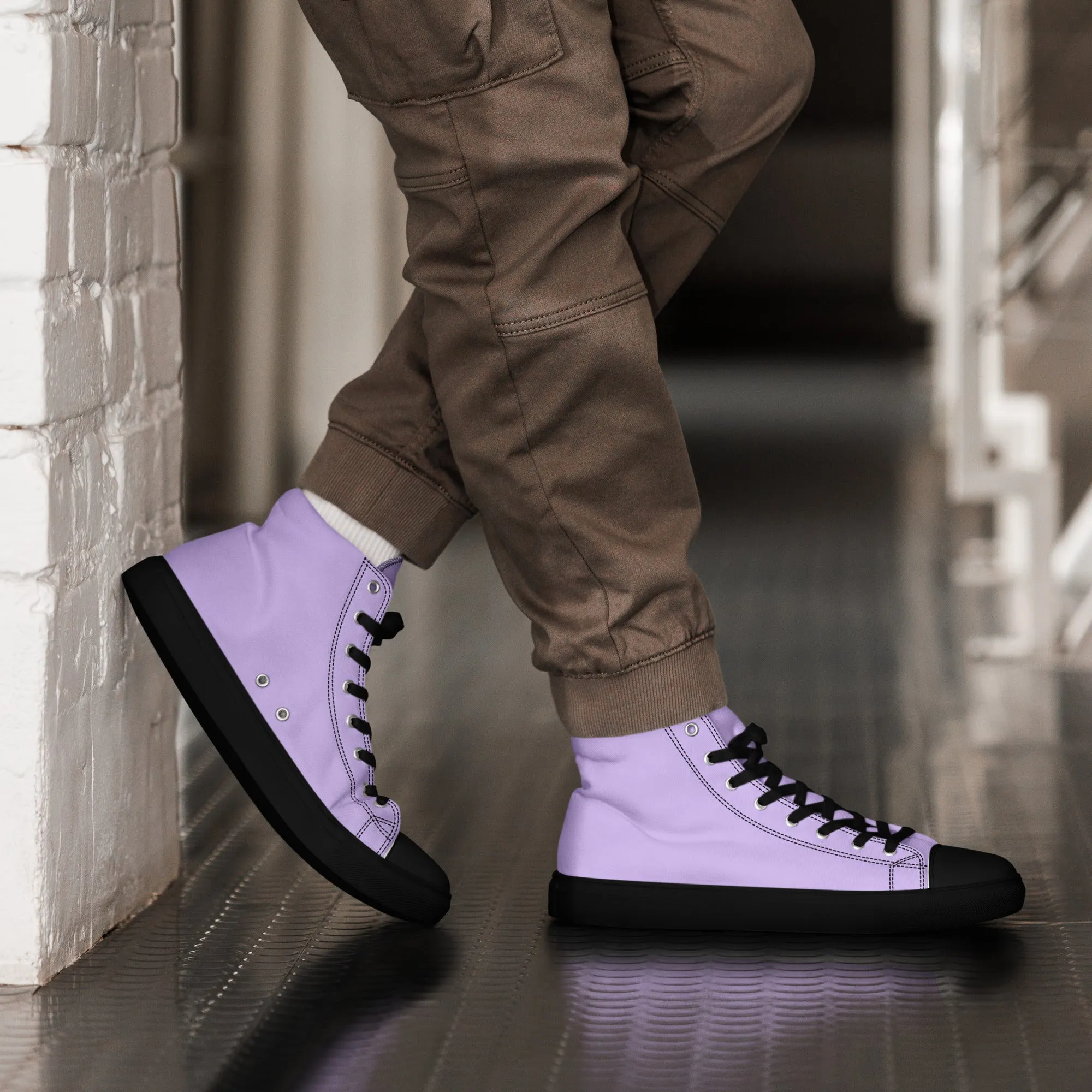 Men's Lavender High Top Shoes