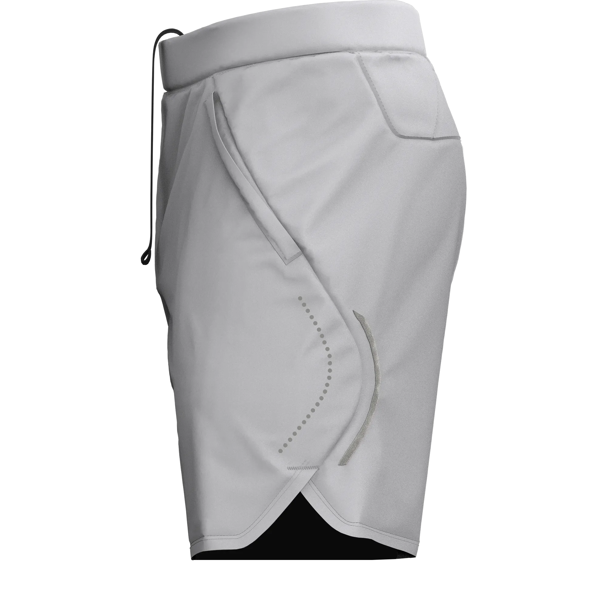 Men's Light Grey Sports Shorts for Running & Gym