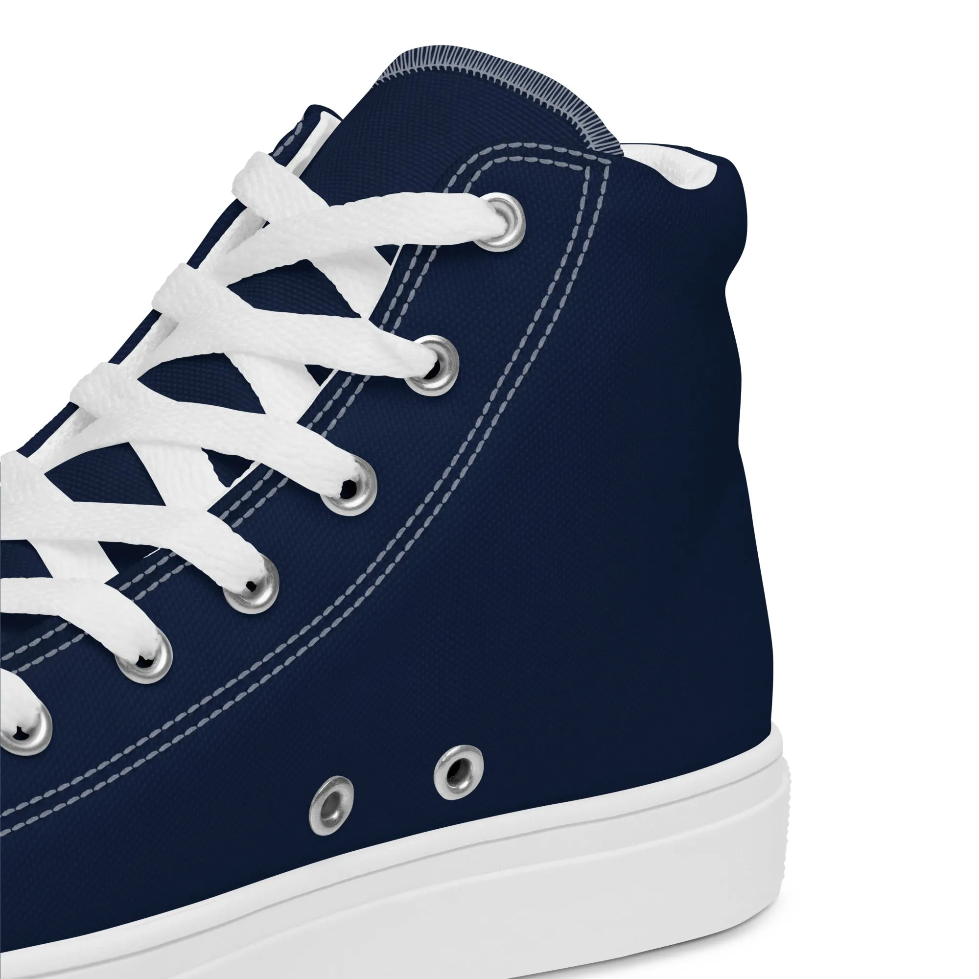 Men’s Navy Blue High Top Shoes