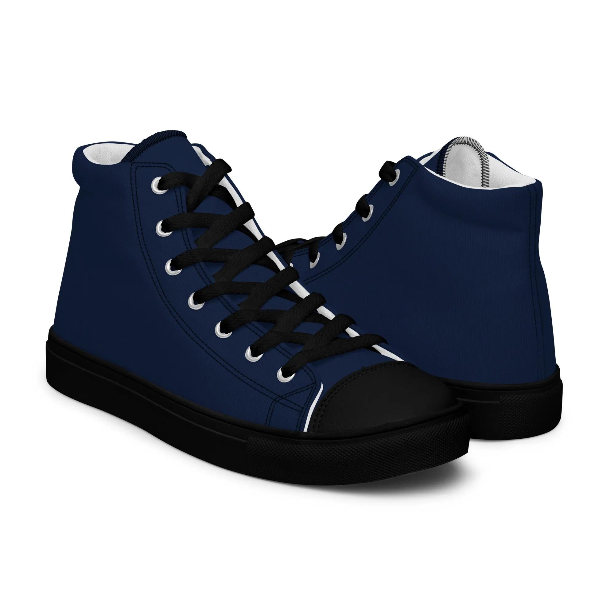 Men’s Navy Blue High Top Shoes