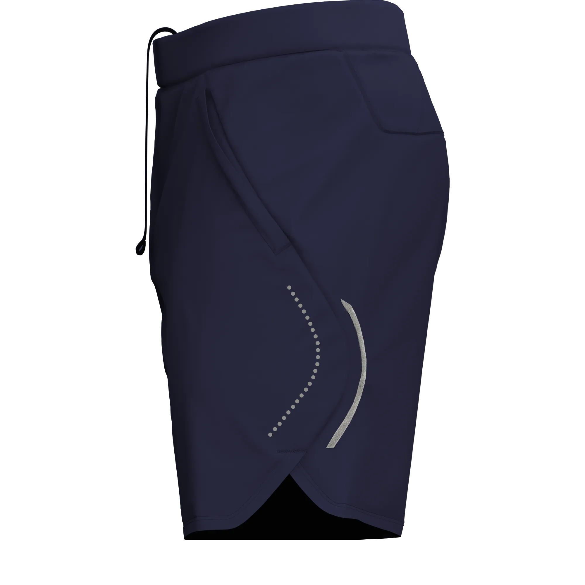 Men's Navy Blue Sports Shorts for Running & Gym