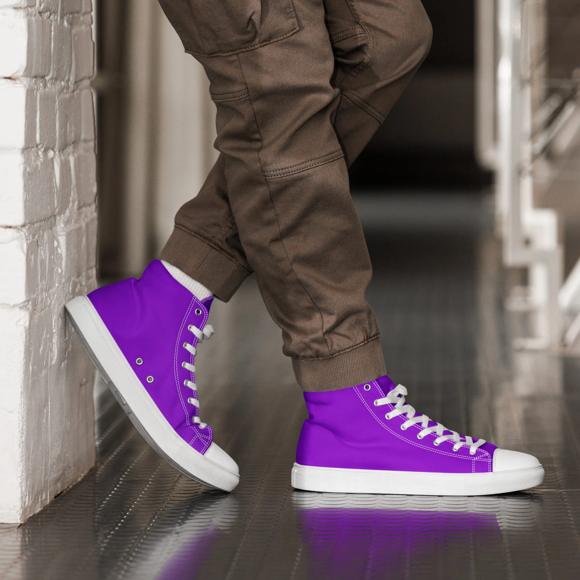 Men's Purple High Top Shoes