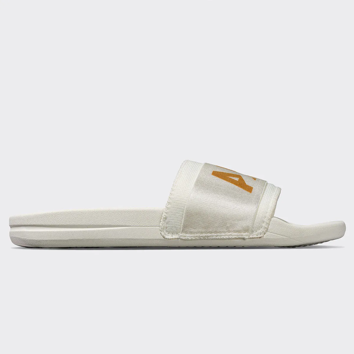 Men's TechLoom Satin Slide Ivory / Metallic Gold