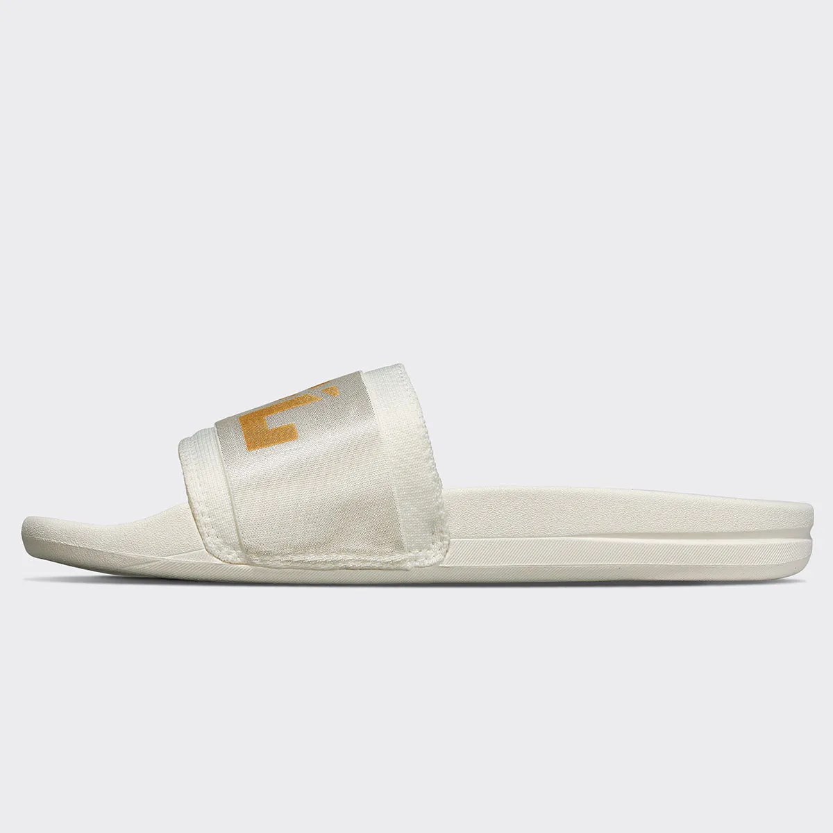 Men's TechLoom Satin Slide Ivory / Metallic Gold