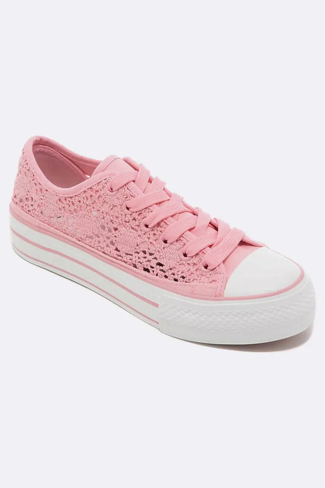 Mesh Lace Trainers