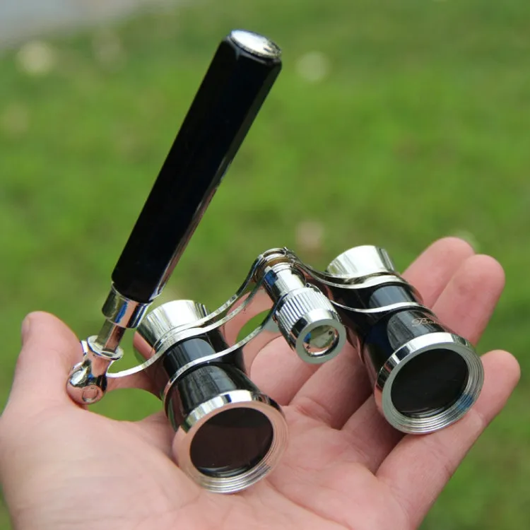 Metal 3 X 25 Lady With Handle Chrome Double Cylinder Telescope(Black)