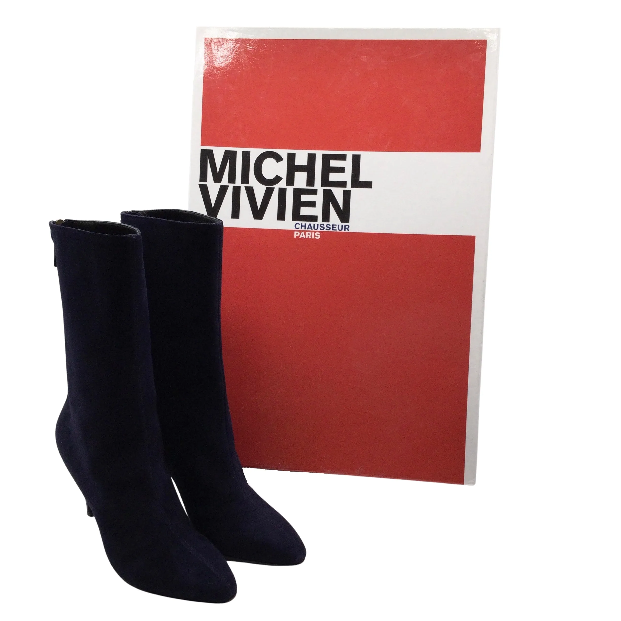 Michel Vivien Navy Blue Cole Boots/Booties