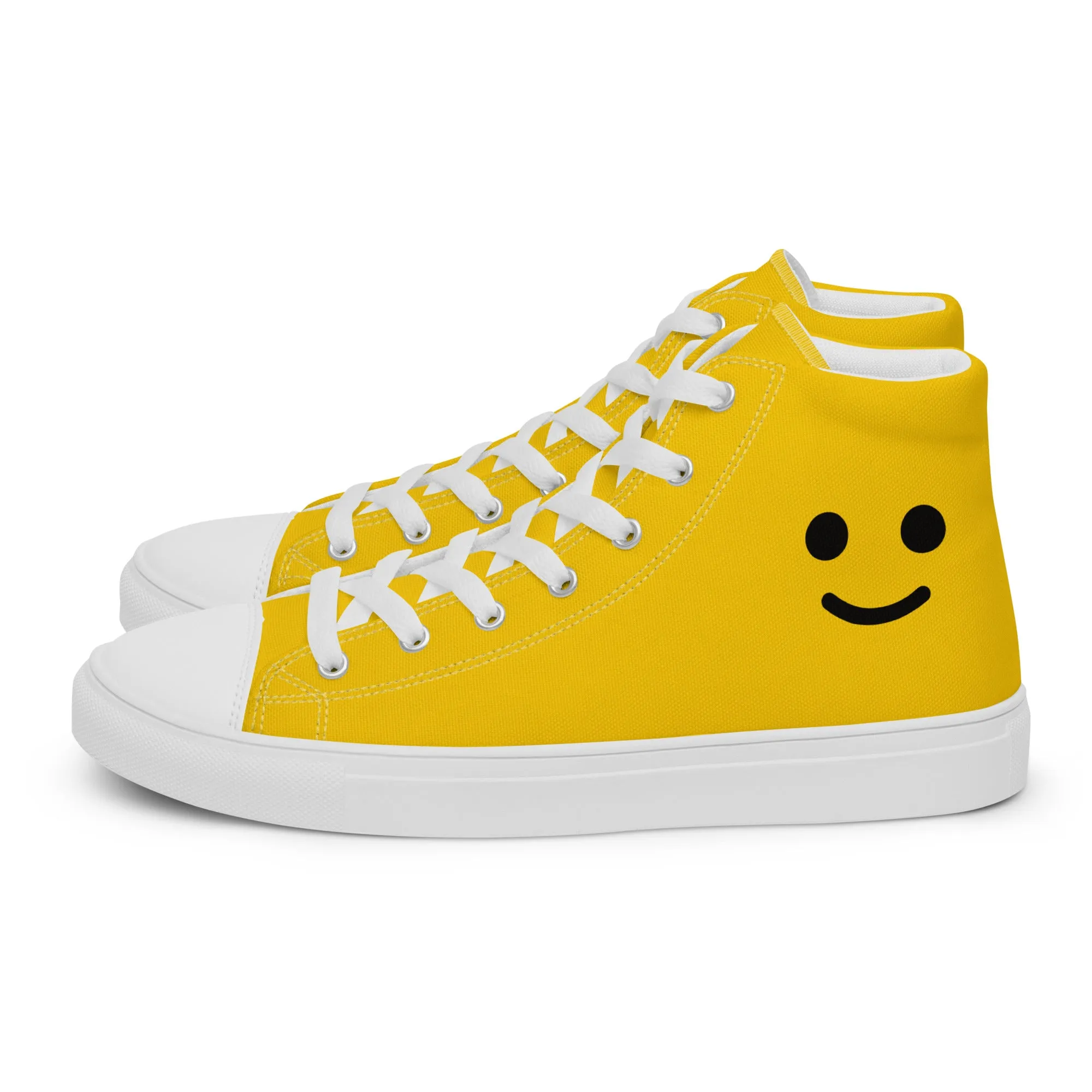 Minifigure Head Women’s high top canvas shoes