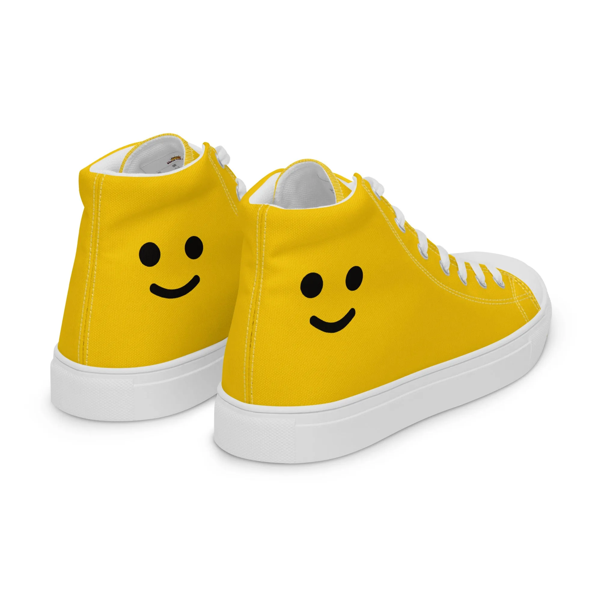 Minifigure Head Women’s high top canvas shoes