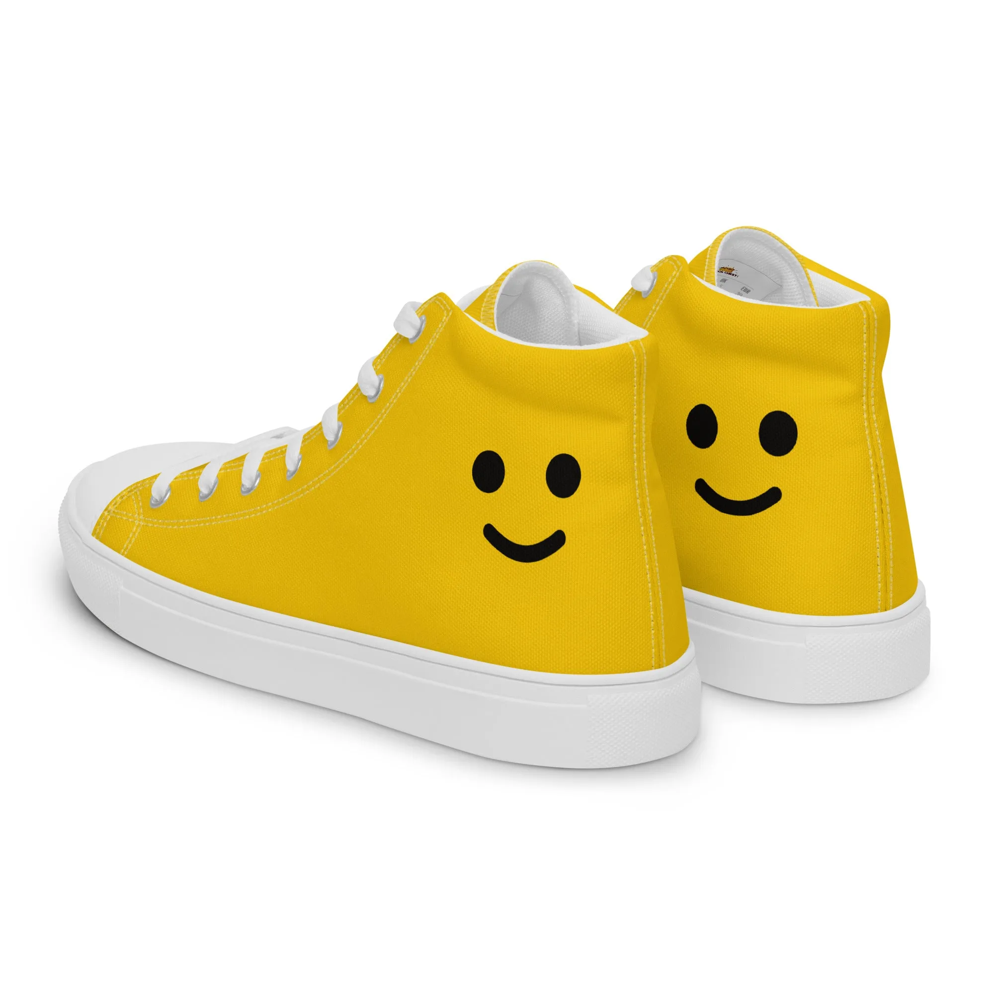 Minifigure Head Women’s high top canvas shoes