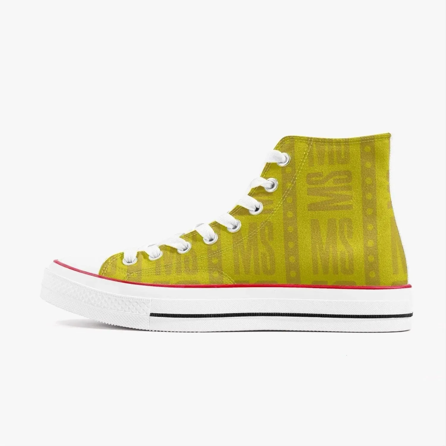 Misha High-Top Men Canvas Shoes - Yellow