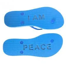 MOE LOCO I AM PEACE FLIP FLOPS - mens blue