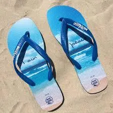 MOE LOCO I AM PEACE FLIP FLOPS - mens blue