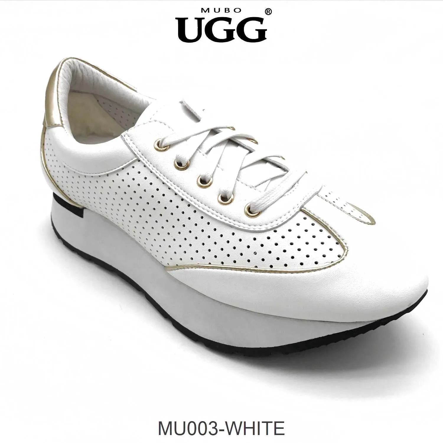 MUBO UGG Women Trendy Leather Sneaker