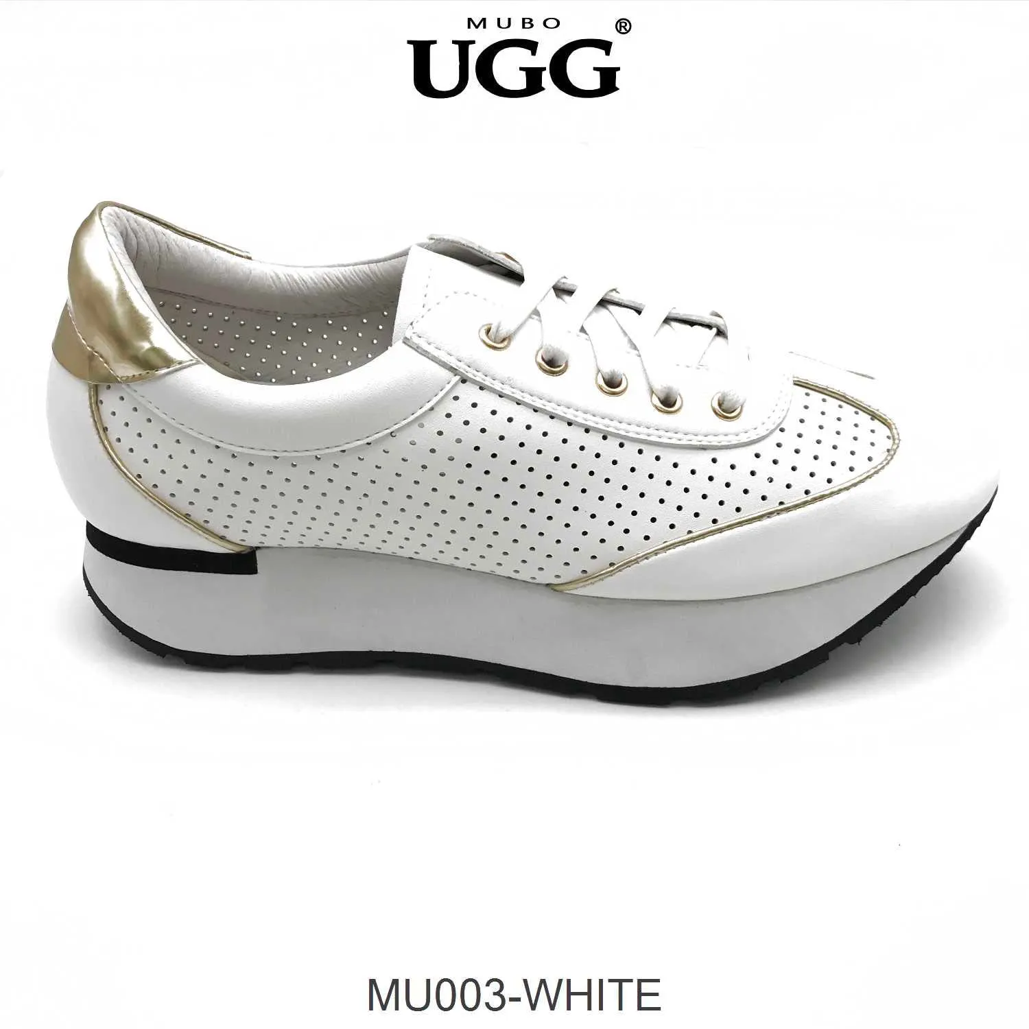 MUBO UGG Women Trendy Leather Sneaker