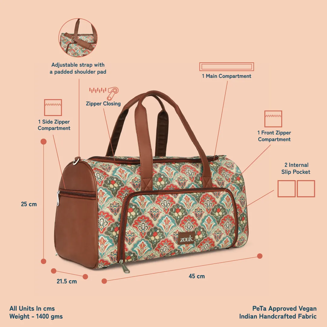 Mughal Art Multicolor Weekender Duffel Bag