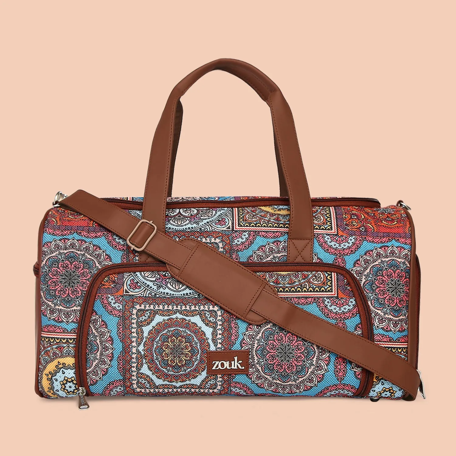 Multicolor Mandala Print Weekender Duffel Bag