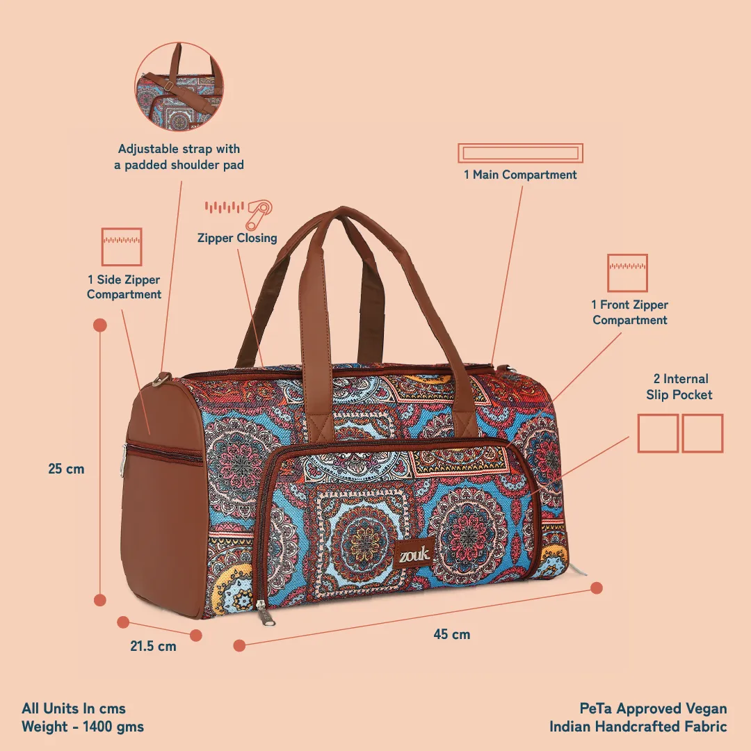 Multicolor Mandala Print Weekender Duffel Bag