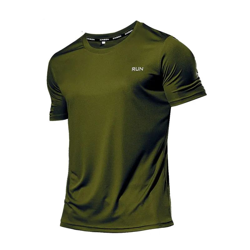 Multicolor Quick Dry Short Sleeve Sport T Shirt