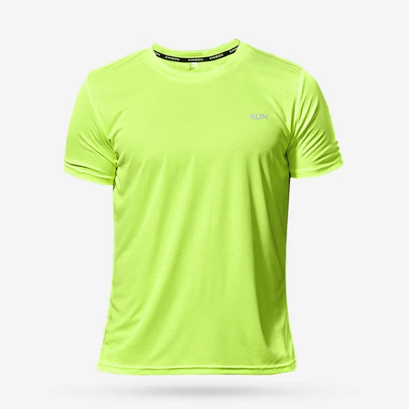 Multicolor Quick Dry Short Sleeve Sport T Shirt