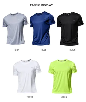 Multicolor Quick Dry Short Sleeve Sport T Shirt