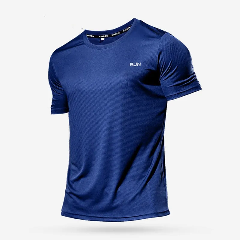 Multicolor Quick Dry Short Sleeve Sport T Shirt